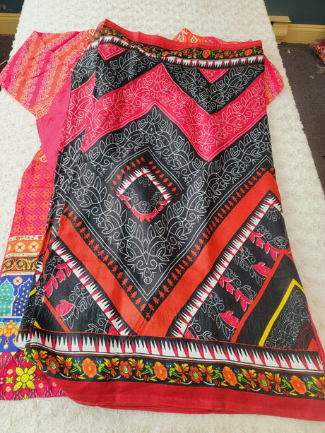 Pakistani linen Embroidered Salwar kameez Ready To Ship