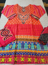 Pakistani linen Embroidered Salwar kameez Ready To Ship