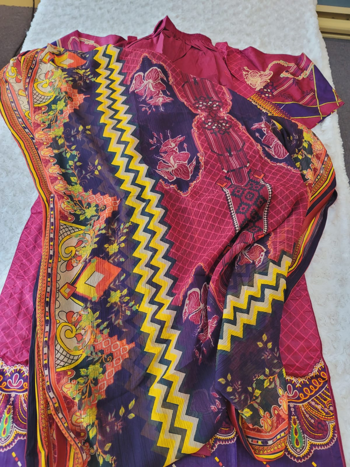 Pakistani stitched  lawn Embroidered Salwar kameez ready to ship