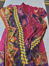 Pakistani stitched  lawn Embroidered Salwar kameez ready to ship