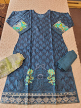 Pakistani Stitched lawn Embroidered Salwar kameez ready to ship