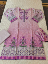 Pakistani Stitched lawn Embroidered Salwar kameez ready to ship