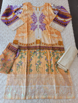 Pakistani Stitched lawn Embroidered Salwar kameez ready to ship