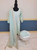 Pure Khaddi Georgette Banarasi Salwer Kamiz