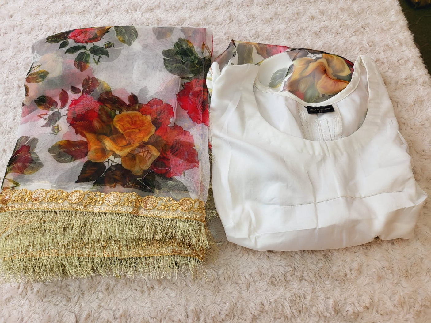 Pure Organza Saree with Stiched Blouse