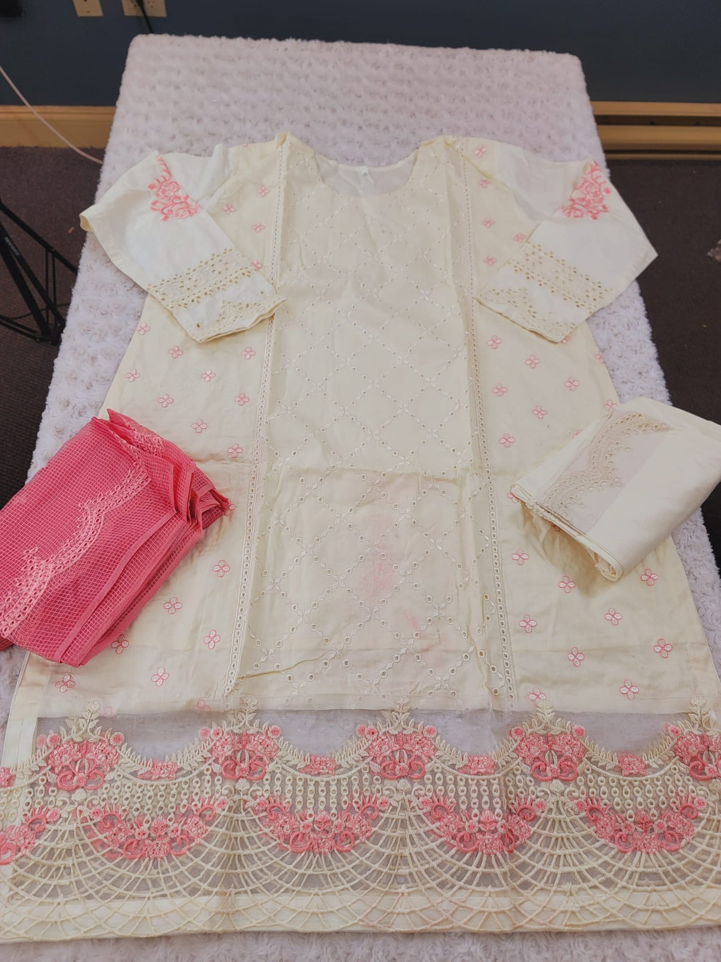 Pakistani Stitched Embroidery Lawn Suit Ready To Ship