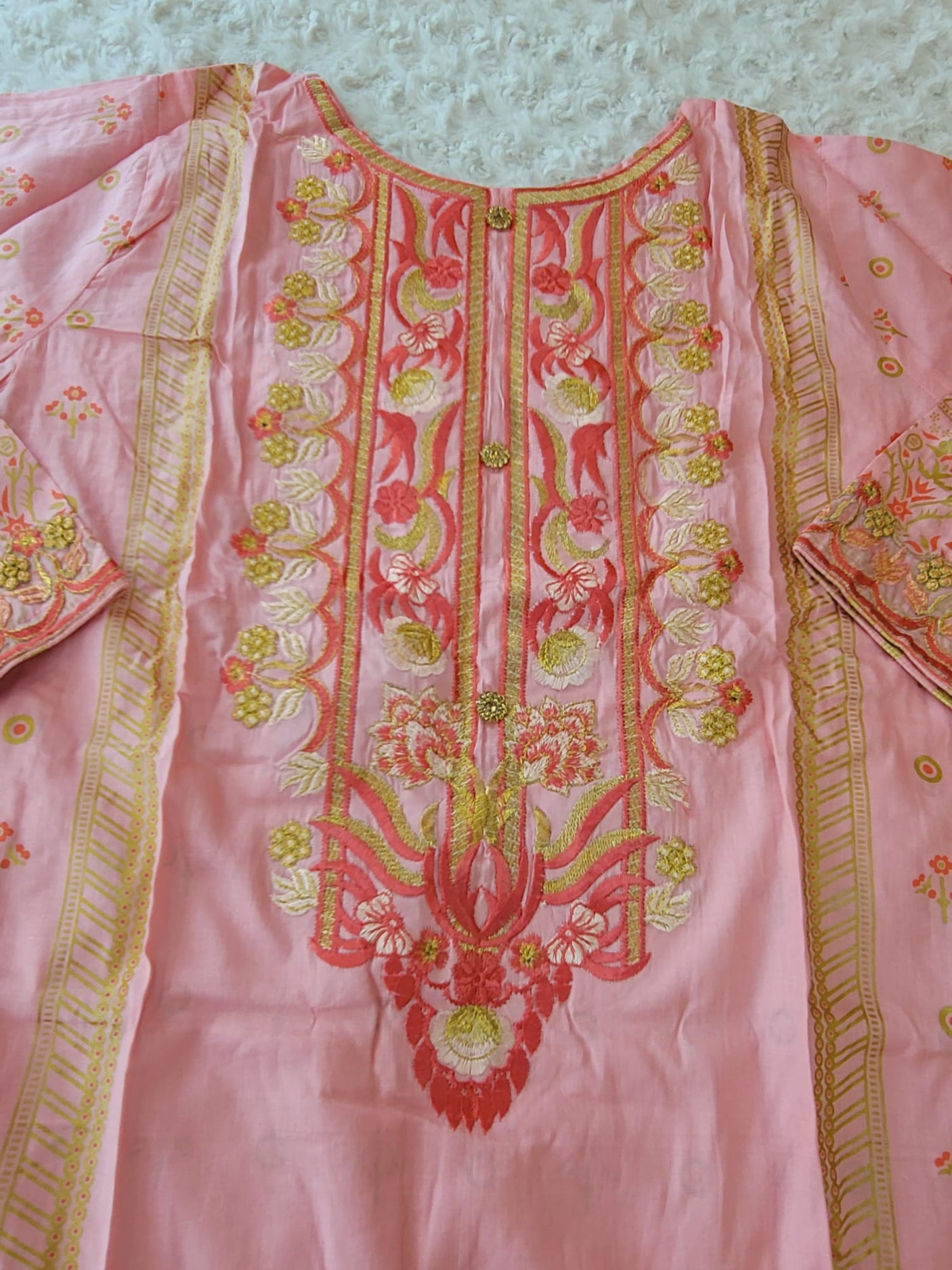 Pakistani Stitched lawn Embroidered Salwar kameez ready to ship