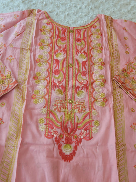 Pakistani Stitched lawn Embroidered Salwar kameez ready to ship