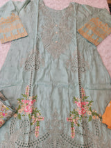 Pakistani Stitched lawn Embroidered Salwar kameez ready to ship