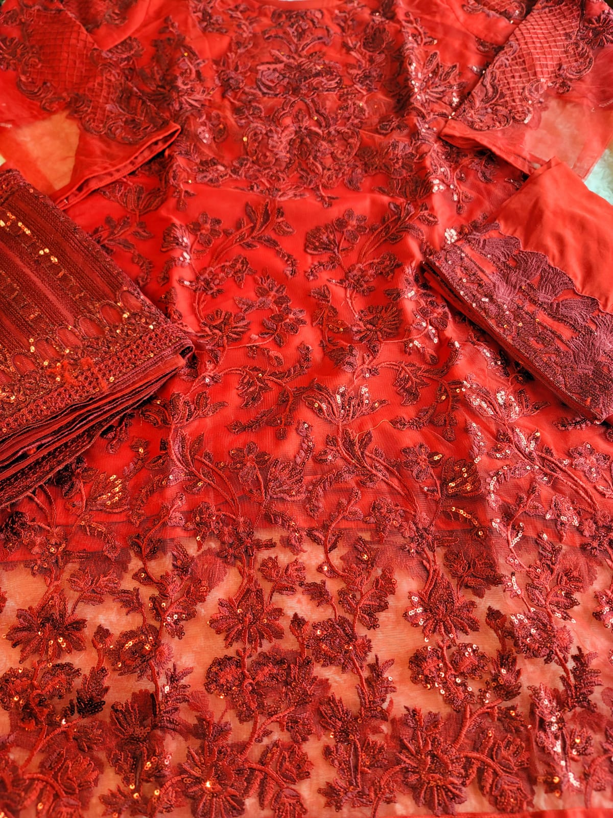 Pakistani Stitched Embroidery Party Wear Dresses Ready To Ship