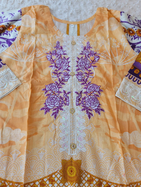 Pakistani Stitched lawn Embroidered Salwar kameez ready to ship