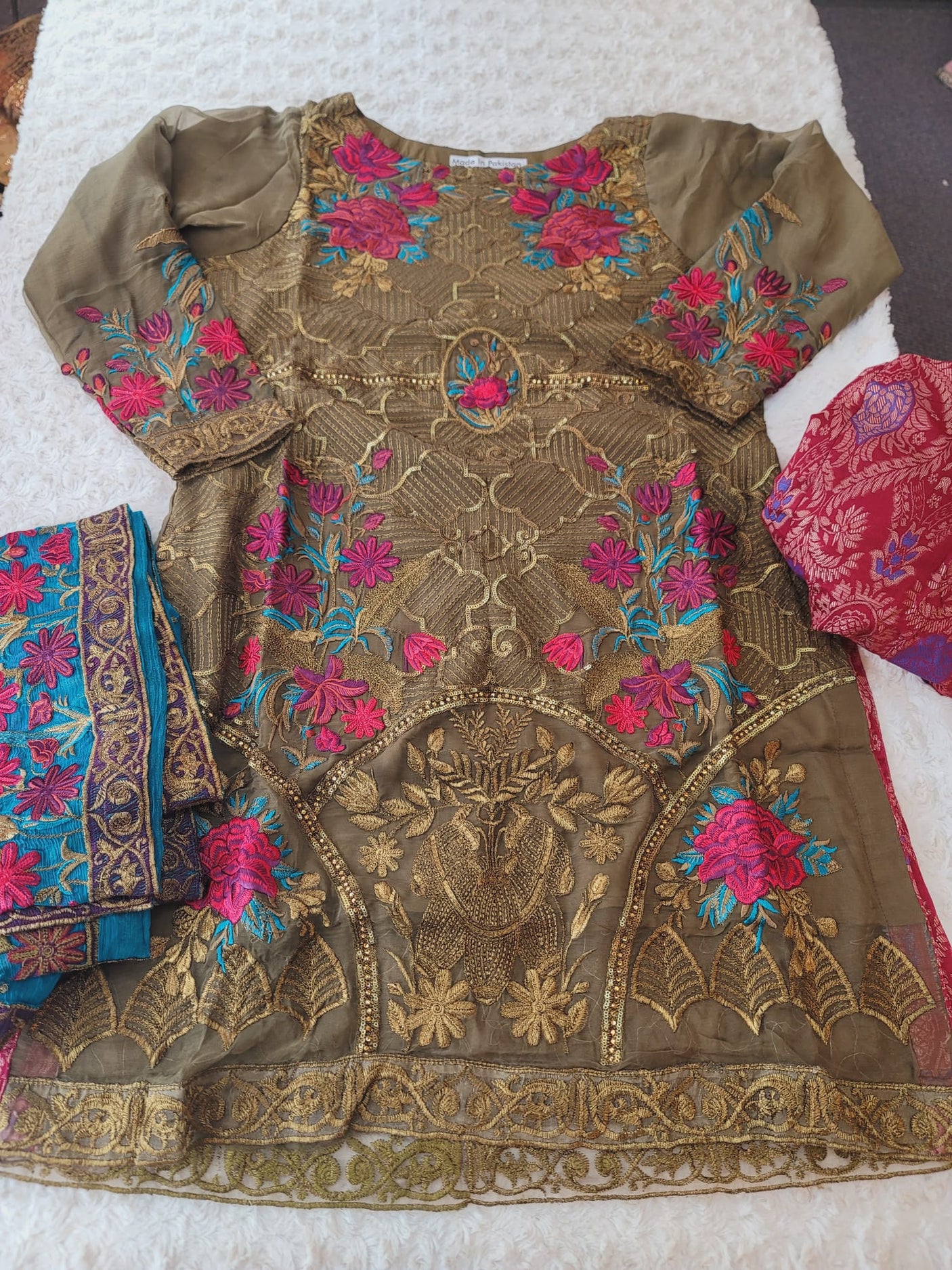 Pakistani Stitched Embroidery Party Wear Dresses Ready To Ship