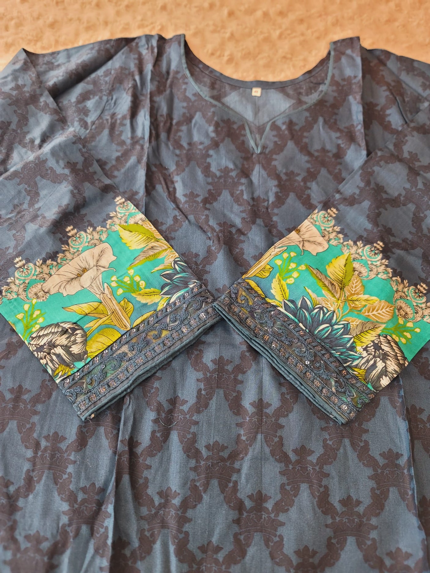 Pakistani Stitched lawn Embroidered Salwar kameez ready to ship