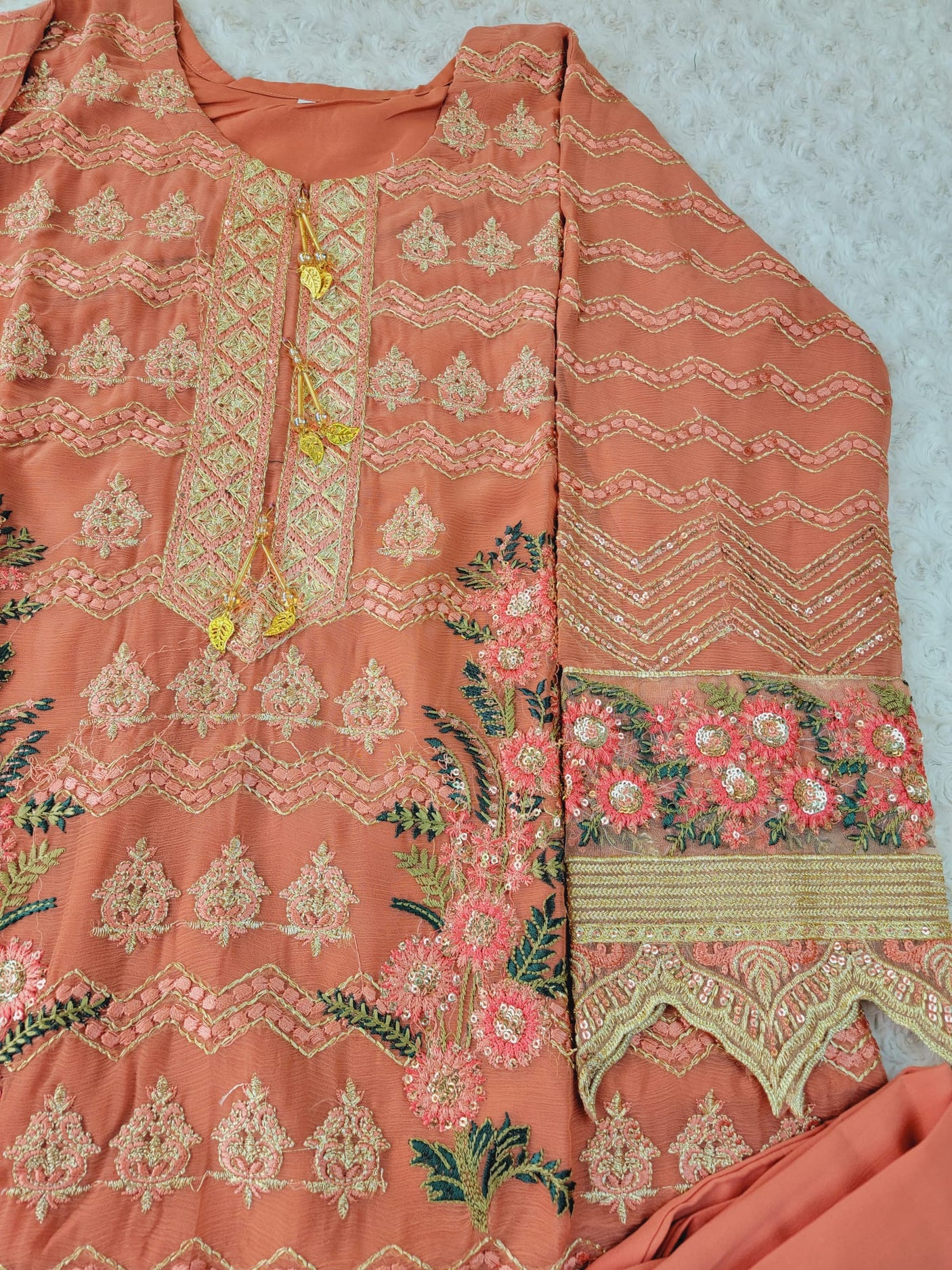 Pakistani Stitched Embroidery Party Wear Dresses Ready To Ship