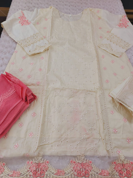 Pakistani Stitched Embroidery Lawn Suit Ready To Ship