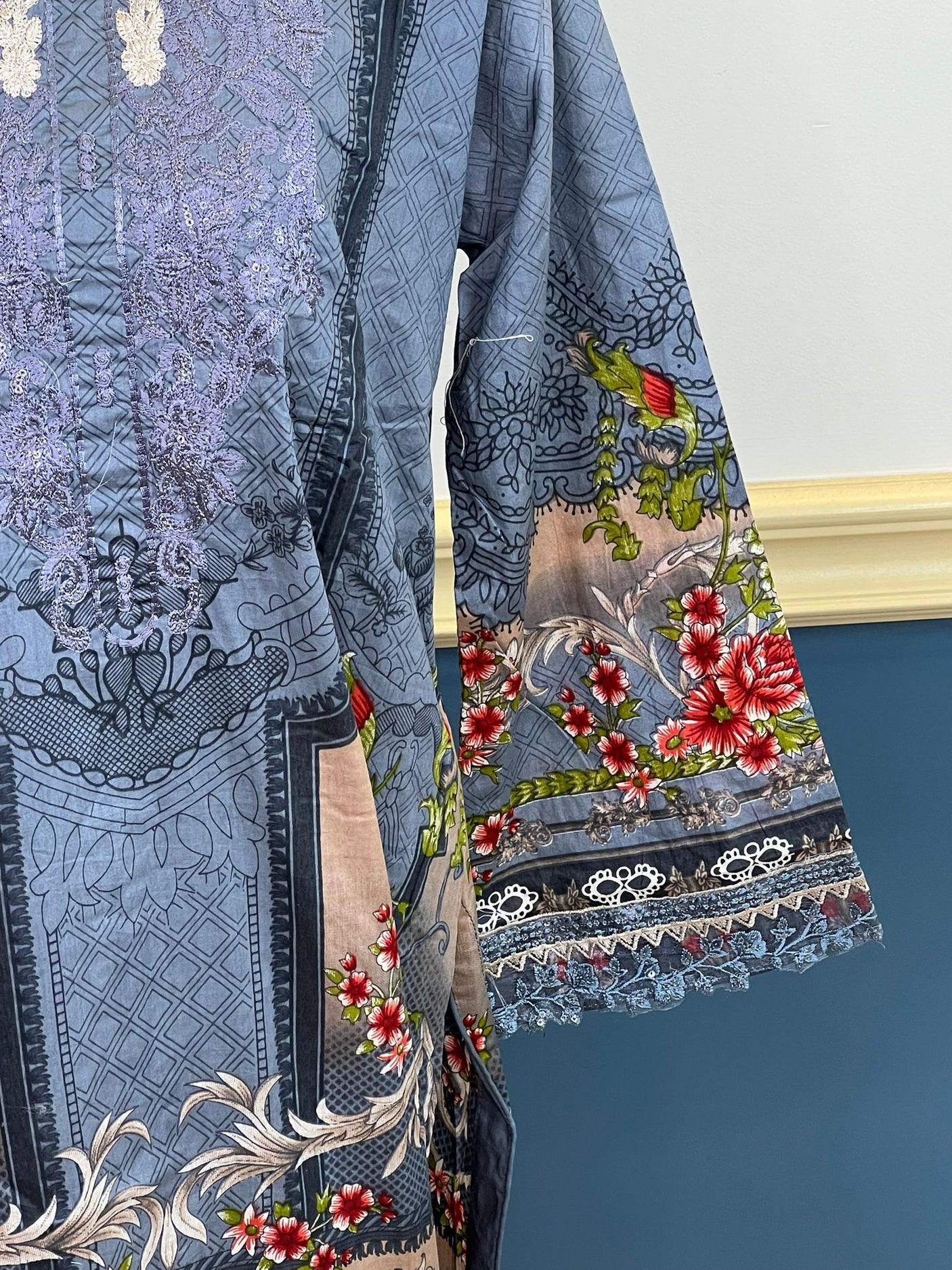 Pakistani Stitched lawn Embroidered Salwar kameez ready to ship