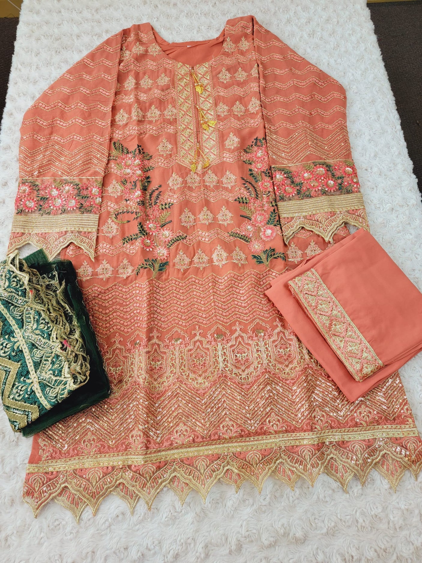 Pakistani Stitched Embroidery Party Wear Dresses Ready To Ship