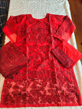 Pakistani Stitched Embroidery Party Wear Dresses Ready To Ship