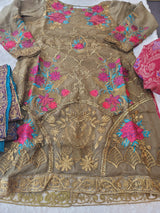 Pakistani Stitched Embroidery Party Wear Dresses Ready To Ship