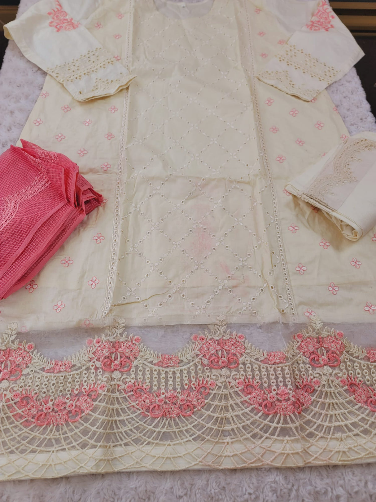 Pakistani Stitched Embroidery Lawn Suit Ready To Ship