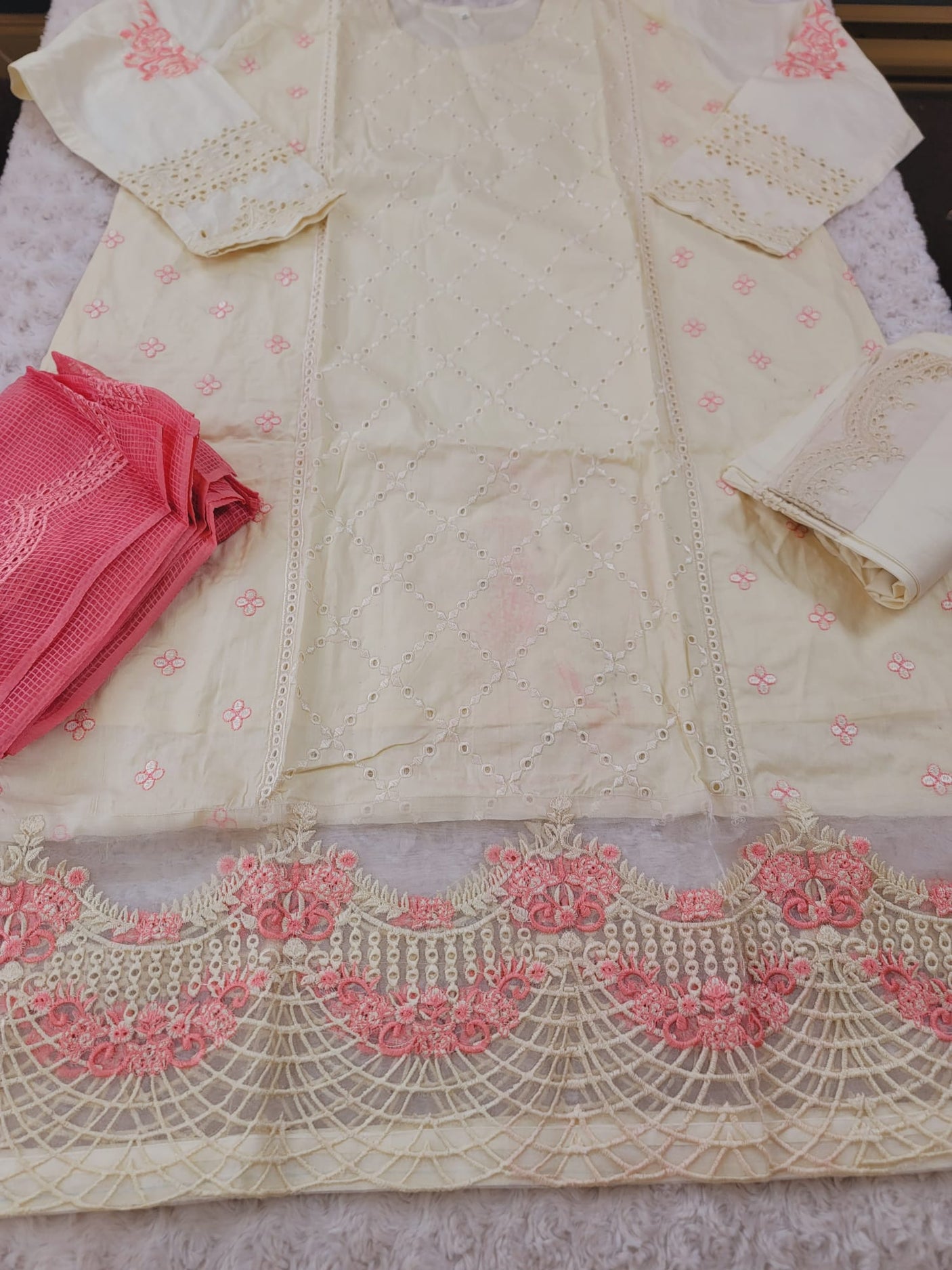 Pakistani Stitched Embroidery Lawn Suit Ready To Ship