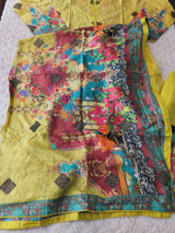 Pakistani Stitched lawn Embroidered Salwar kameez ready to ship