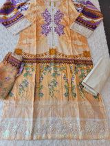 Pakistani Stitched lawn Embroidered Salwar kameez ready to ship