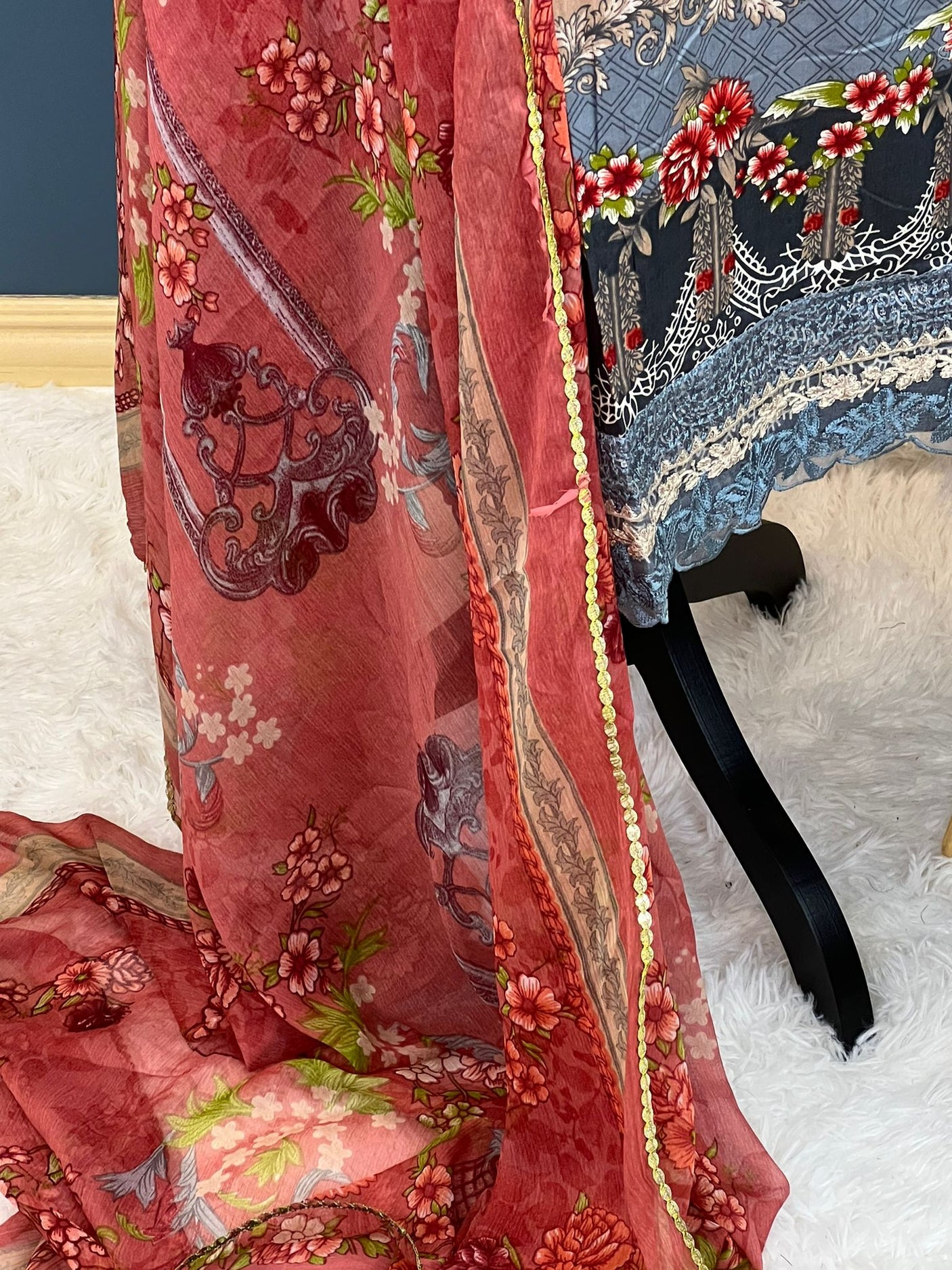 Pakistani Stitched lawn Embroidered Salwar kameez ready to ship