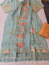 Pakistani Stitched lawn Embroidered Salwar kameez ready to ship