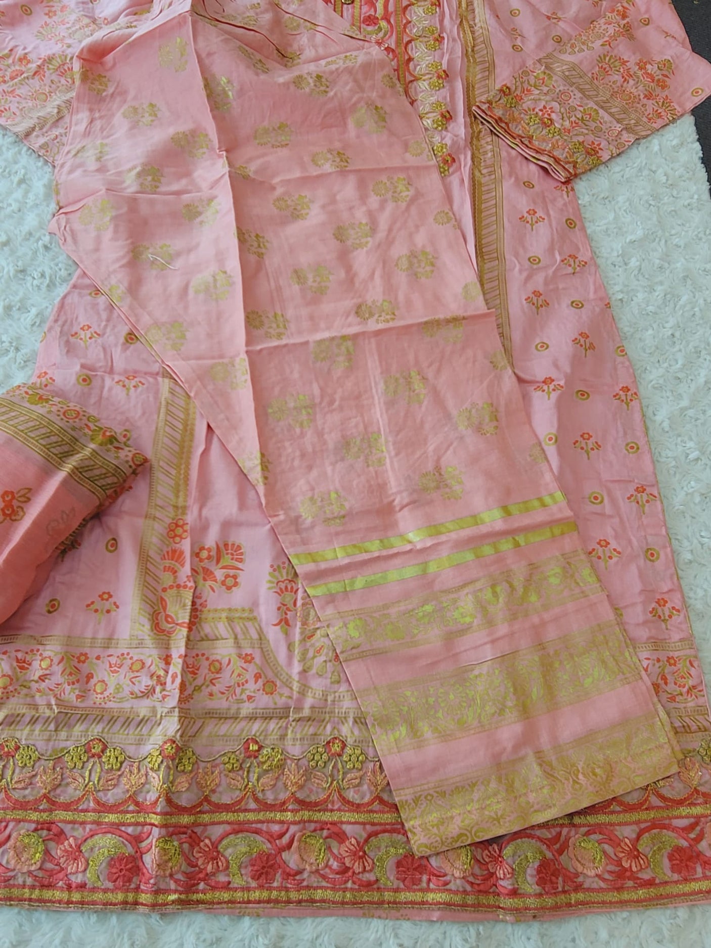 Pakistani Stitched lawn Embroidered Salwar kameez ready to ship