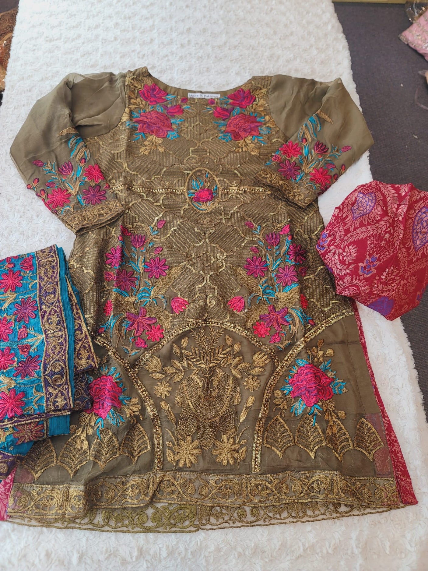 Pakistani Stitched Embroidery Party Wear Dresses Ready To Ship