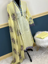 Pakistani Stitched Embroidered lawn Salwar kameez ready to ship