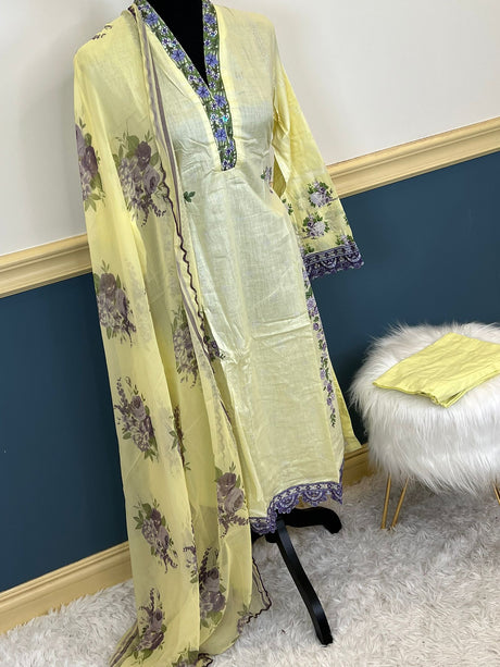 Pakistani Stitched Embroidered lawn Salwar kameez ready to ship