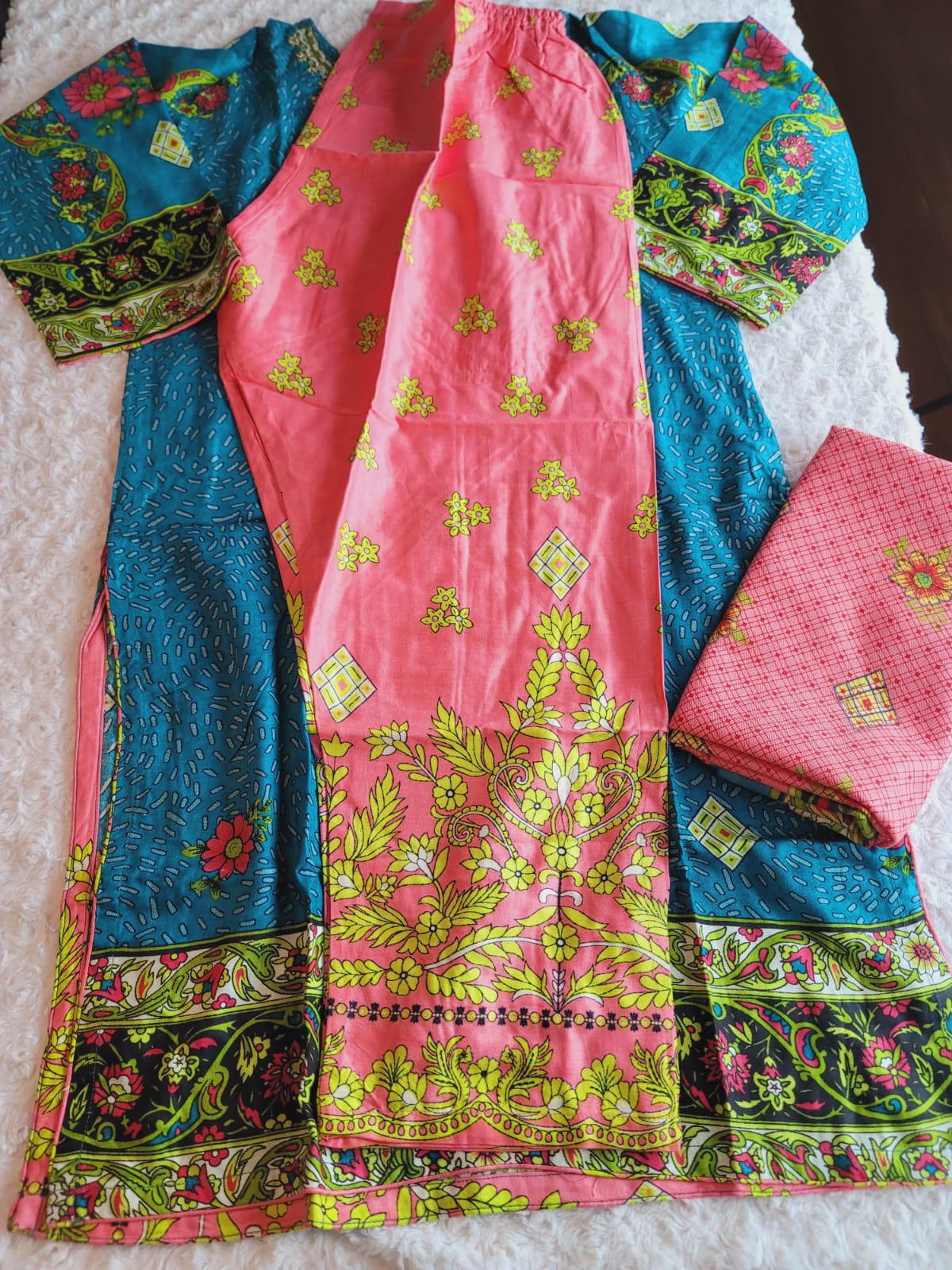 Pakistani Linen Embroidered Salwar kameez Ready To Ship