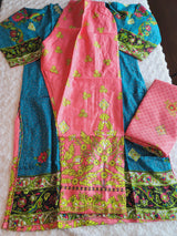 Pakistani Linen Embroidered Salwar kameez Ready To Ship