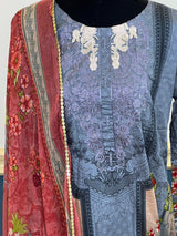 Pakistani Stitched lawn Embroidered Salwar kameez ready to ship