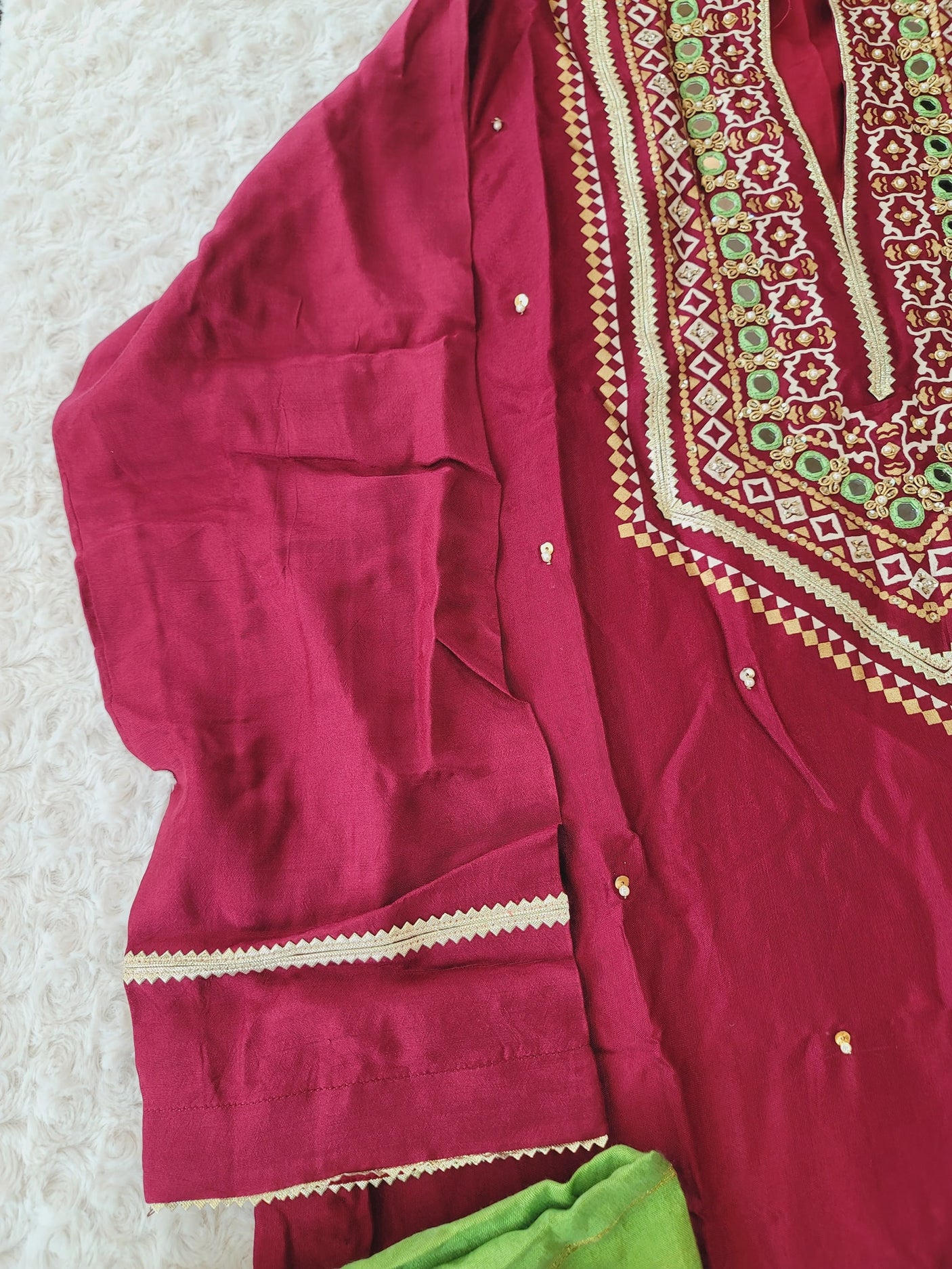 Pakistani Benchmark Raw Silk Kurti -100% Original Guaranteed