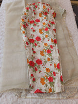 Indian Cotton Stitched Embroidery Suit Ready To Ship