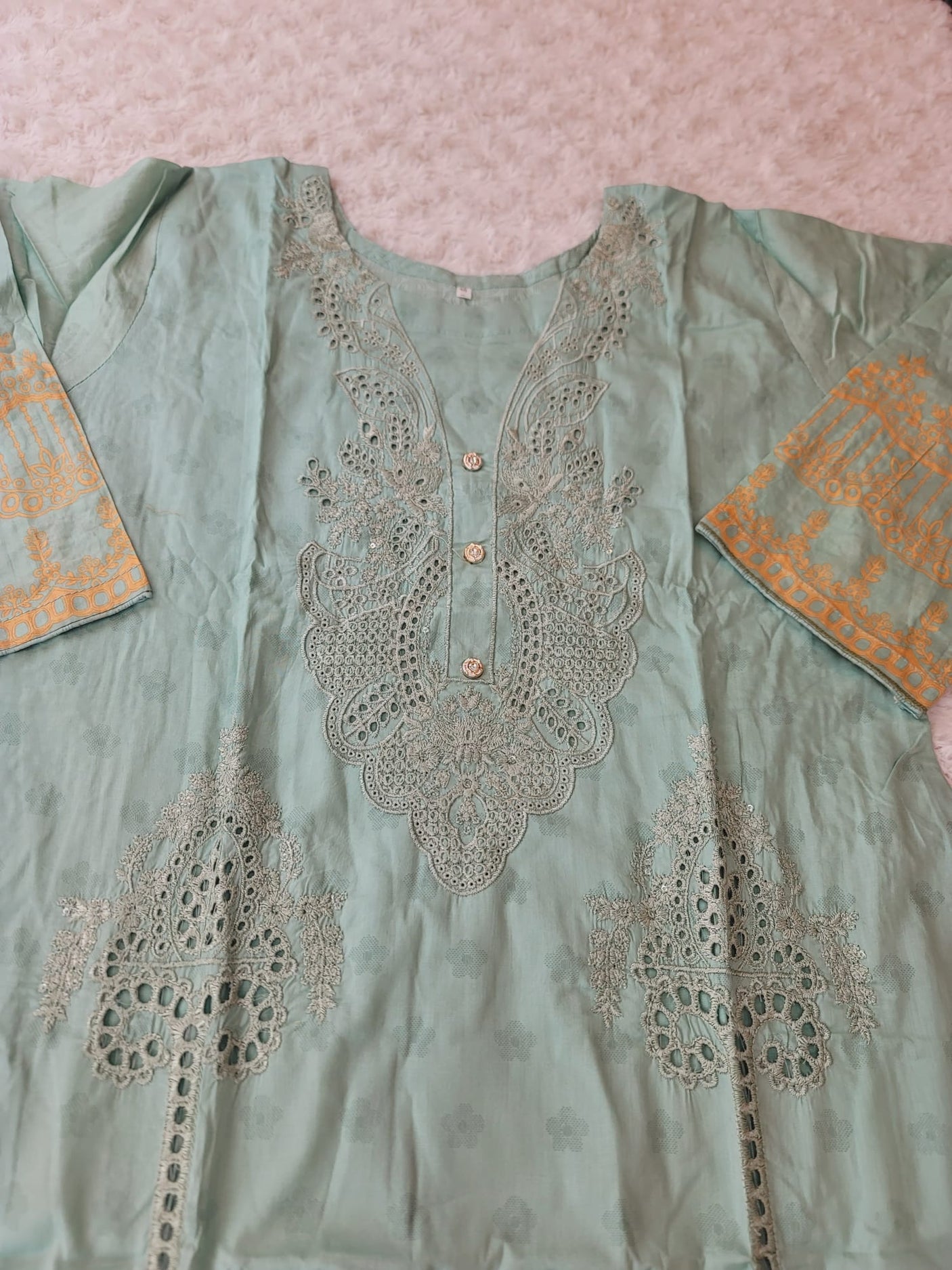 Pakistani Stitched lawn Embroidered Salwar kameez ready to ship