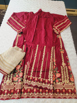 Pakistani Stitched Embroidery luxury  lawn Dresses Ready To Ship