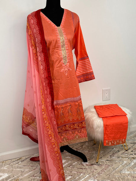 Pakistani Embroidered Lawn ready to ship