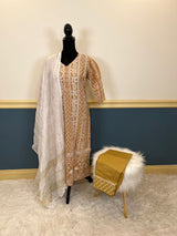 Indian Cotton Stitched Embroidery Suit Ready To Ship