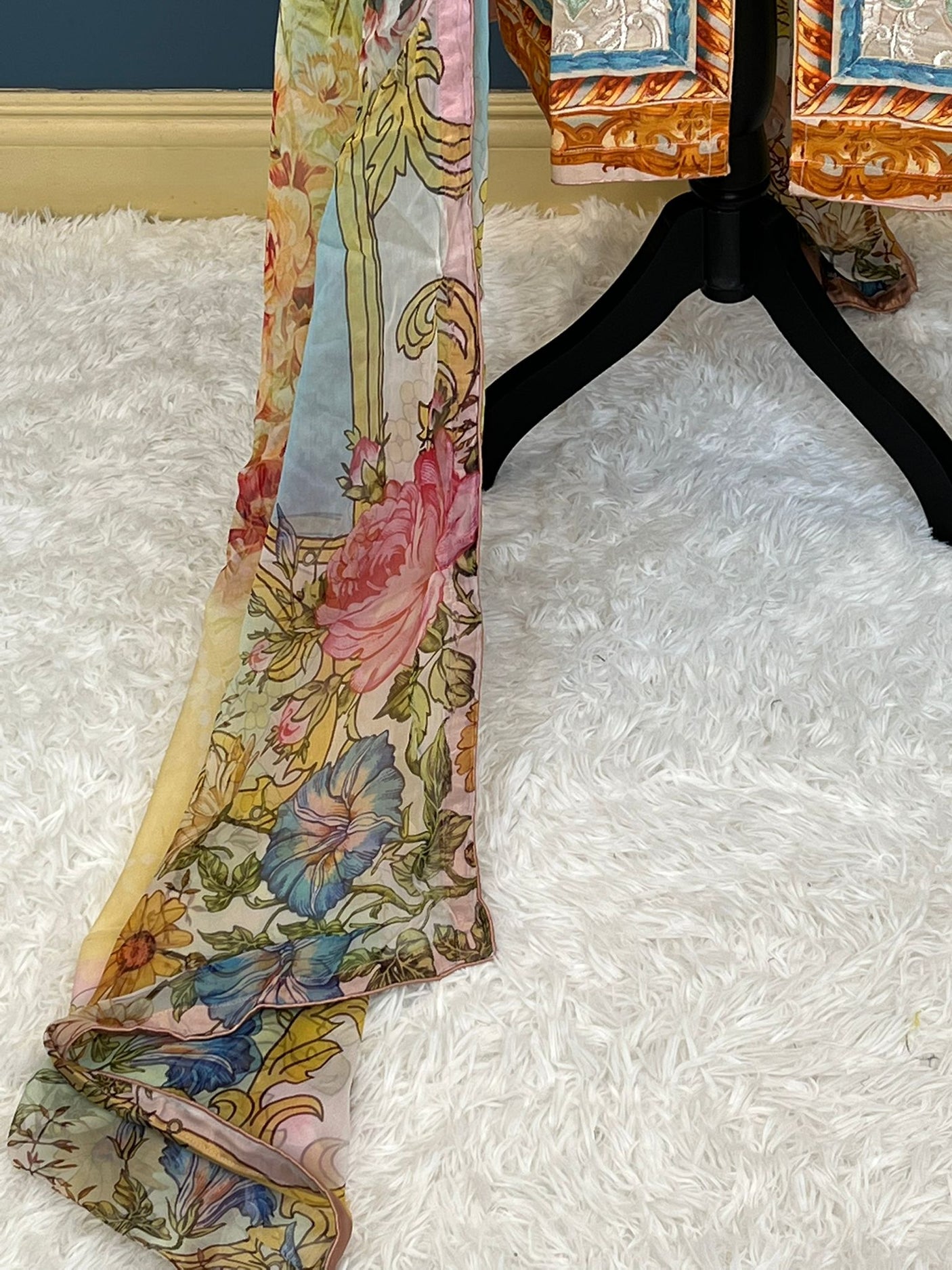 Pakistani lawn stitched  Embroidered Suit Ready To Ship