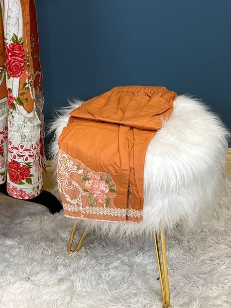 Indian Cotton Stitched Embroidery Suit Ready To Ship