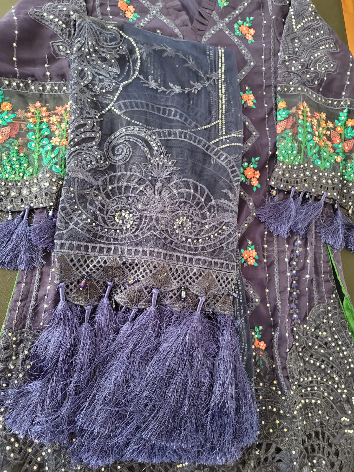 Pakistani Stitched Embroidery Party Wear Dresses Ready To Ship