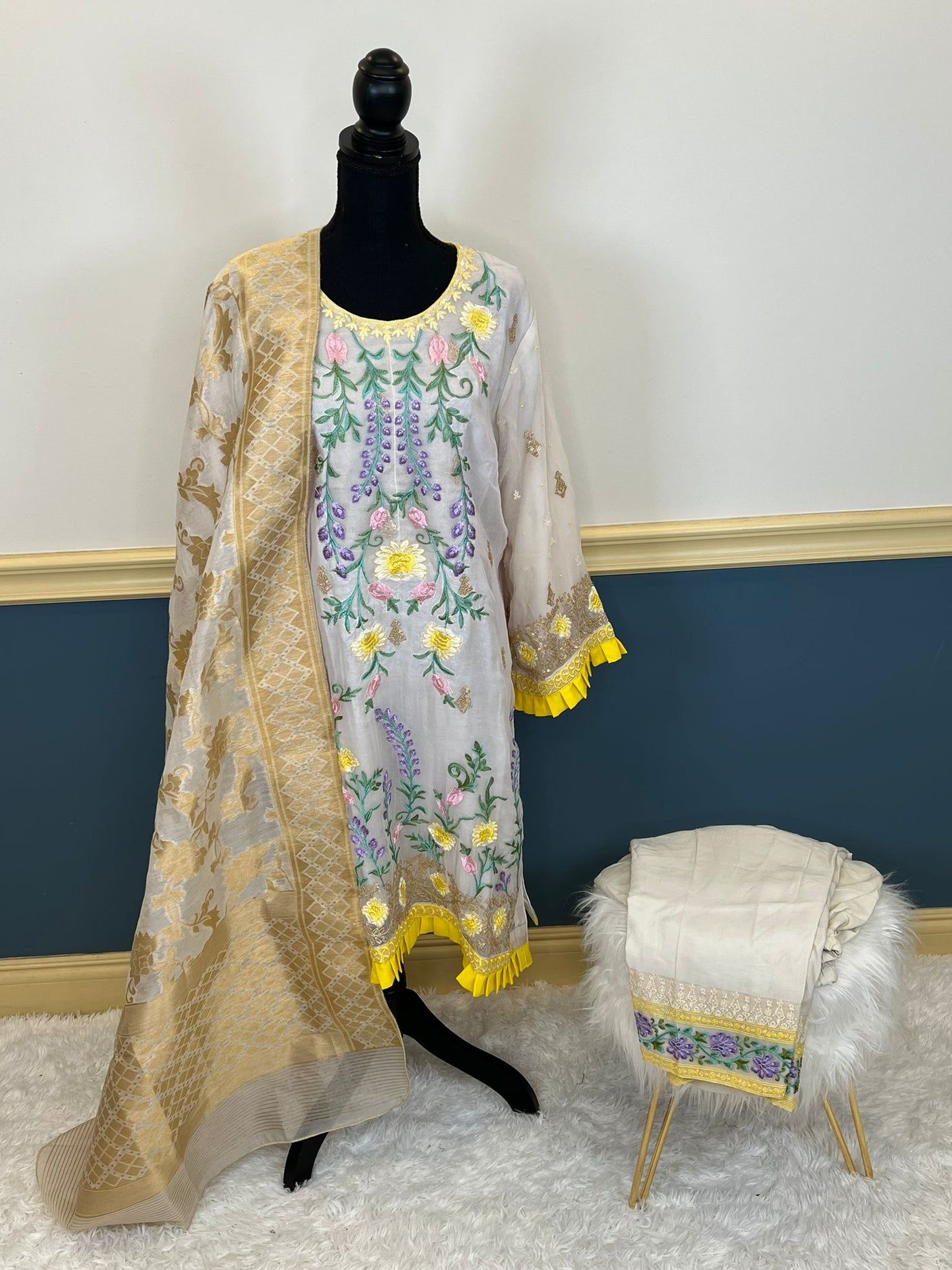 Pakistani Stitched Embroidery Party Wear Dresses Ready To Ship