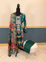 Pakistani Stitched lawn Embroidered Salwar kameez ready to ship