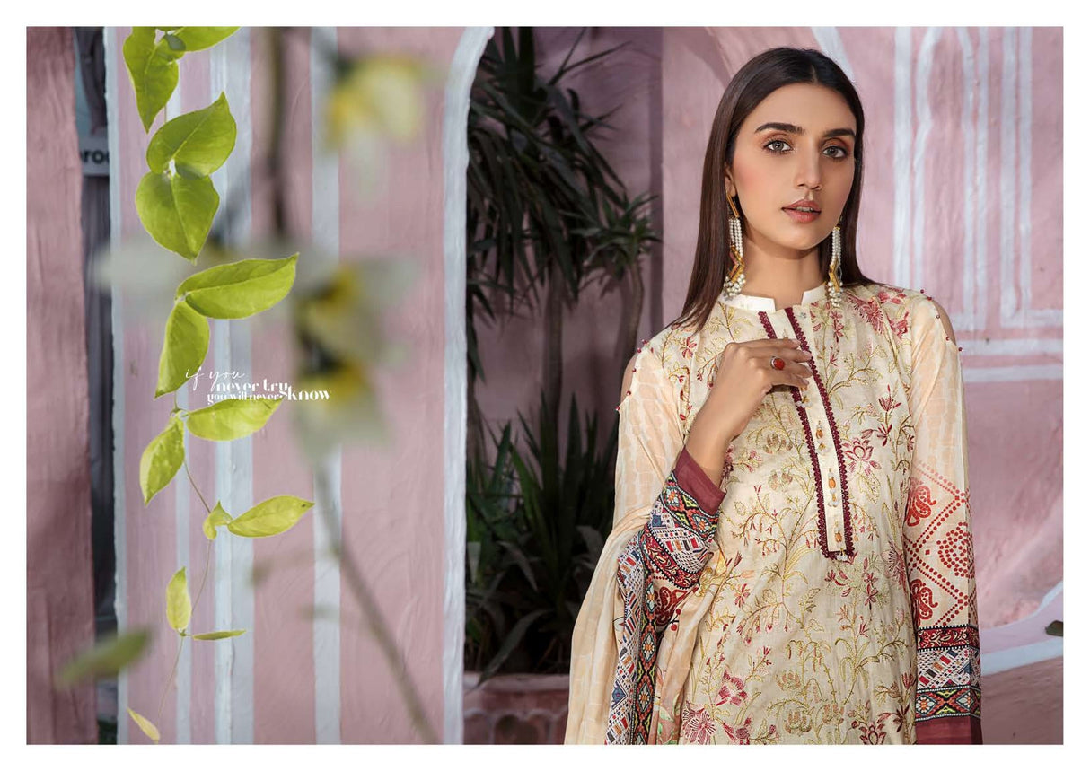 Mother Collection By Binaas Embroidered Lawn 2021 -100% Original Guaranteed