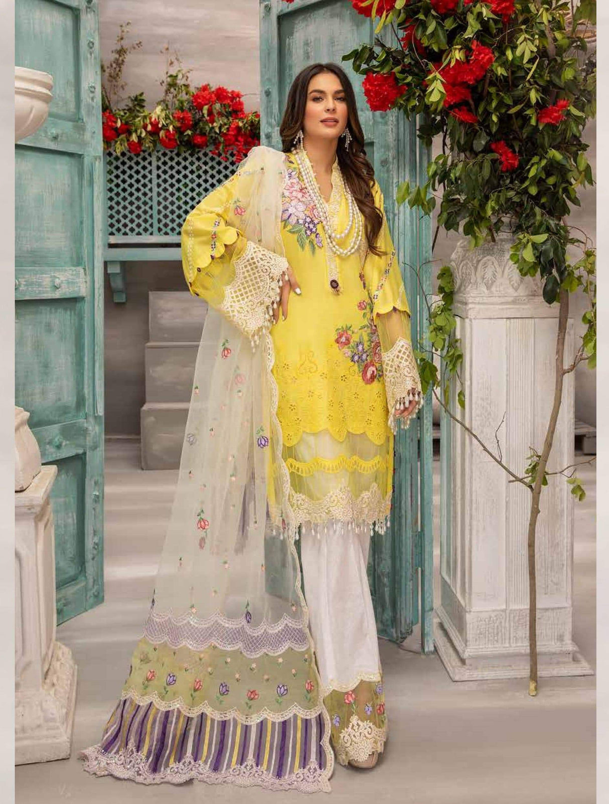 Jazmine by Adan Libas Embroidered Luxury Lawn Collection 2021 -100% Original Guaranteed