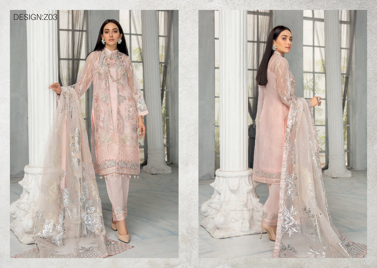Zuha By Zylish Book Chiffon Collection -100% Original Guaranteed